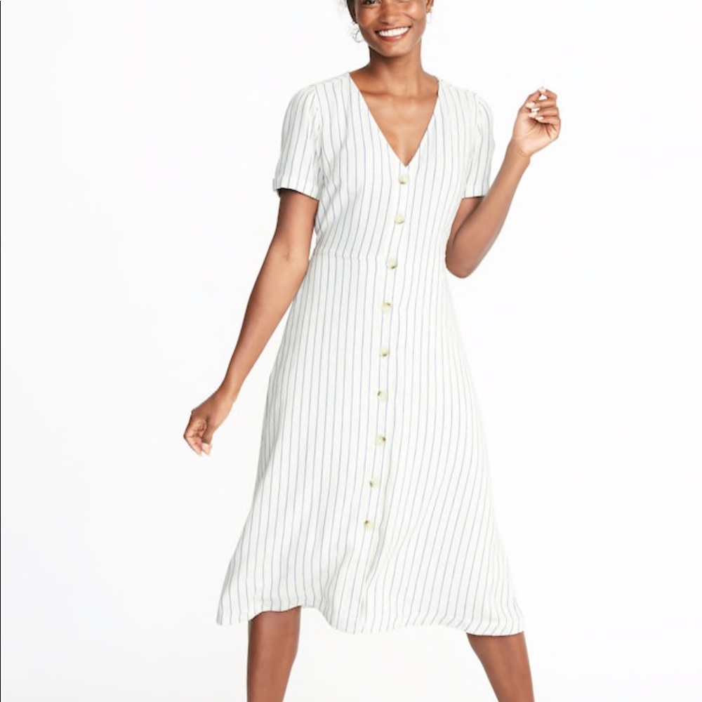 Old Navy summer/fall Dress Blue stripe
